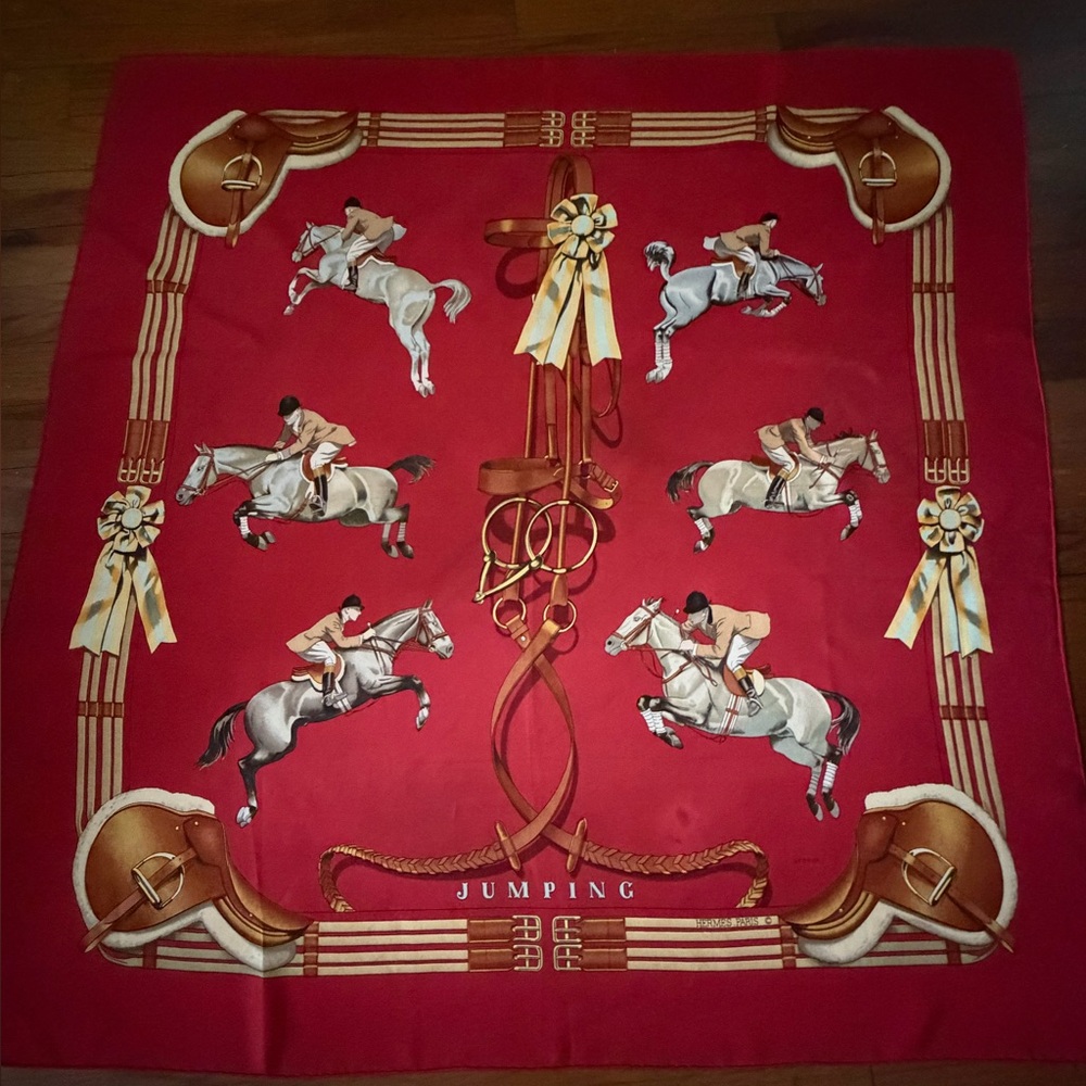 Hermès Jumping Silk Scarf.
